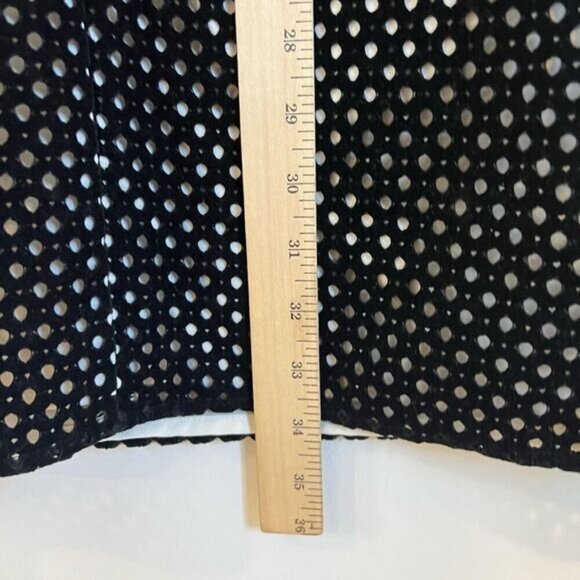 Twee CeCe Dress Scalloped Peter Pan Collar Bow Tie Black White Polka Dot Size 2 - Picture 7 of 13